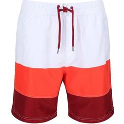 Regatta Bratchmar VI Swim Shorts - White/Burnt Salmon