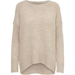 Only Nanjing Detailed Knitted Sweater - Beige/Nomad