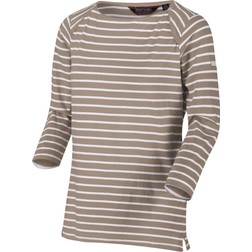 Regatta Kimberley Walsh Polina Printed Long Sleeved T-shirt - Nutmeg Cream Stripe