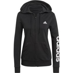 Adidas Essentials Logo Full-Zip Hoodie - Black/White