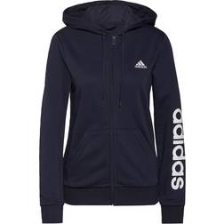 Adidas Women Sportswear Essentials Logo Full-Zip Hoodie - Legend Ink/White