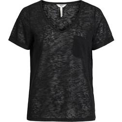 Object Tessi V Neck T-shirt - Black