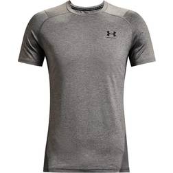 Under Armour Men's HeatGear Fitted Short Sleeve T-shirt - Carbon Heather/Black