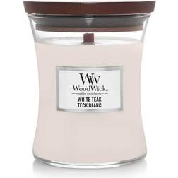 Woodwick White Teak Medium Doftljus 275g