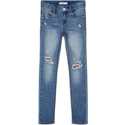 Name It Sequin Embellished Skinny Fit Jeans - Blue/Medium Blue Denim (13185448)