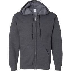 Gildan Heavy Blend Full Zip Hooded Sweatshirt Unisex - Dark Heather