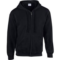 Gildan Heavy Blend Full Zip Hooded Sweatshirt Unisex - Black