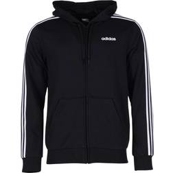 Adidas Essentials 3 Stripes Fullzip French Terry Black/White Male