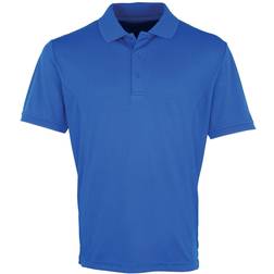 Premier Coolchecker Pique Short Sleeve Polo Shirt - Royal