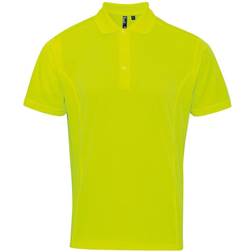 Premier Coolchecker Pique Short Sleeve Polo Shirt - Neon Yellow