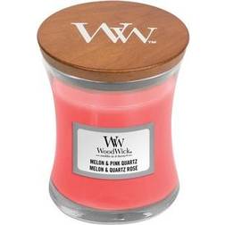 Woodwick Melon & Pink Quartz Small Duftlys 85g