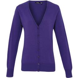 Premier Gebreid Vest Met Lange Mouwen - Paars