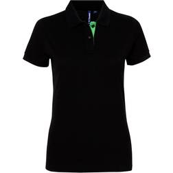 ASQUITH & FOX Contrast Poloshirt Zwart/Kalk