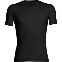 Icebreaker Camiseta De Manga Corta Anatomica V Merino - Negro