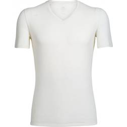 Icebreaker Merino Anatomica Short Sleeve V Neck T-shirt - Snow