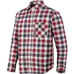 Snickers Workwear RuffWork Flannel Checked Shirt - Steel Grey/Chilli Red