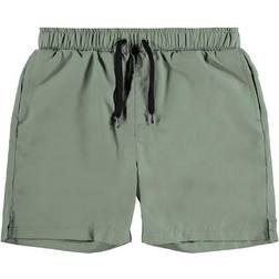 Name It Elastic Waist Swim Shorts - Grey/ Castor Gray (13194595)