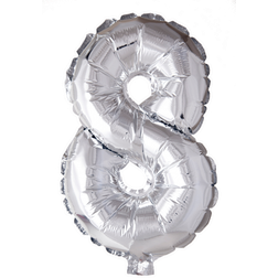 Globosnordic Foil Ballons No. 8 Silver