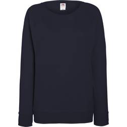 Fruit of the Loom Ladies Lightweight Raglan Sweatshirt - Deep Navy