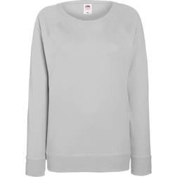 Fruit of the Loom Ladies Lightweight Raglan Sweatshirt - Heather Grey