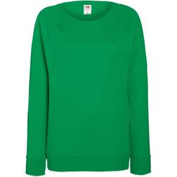 Fruit of the Loom Ladies Lightweight Raglan Sweatshirt - Kelly Green