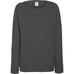 Fruit of the Loom Ladies Lightweight Raglan Sweatshirt - Light Graphite