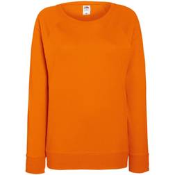 Fruit of the Loom Ladies Lightweight Raglan Sweatshirt - Orange