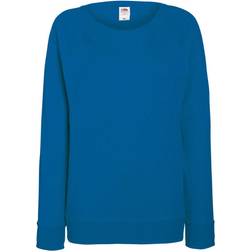 Fruit of the Loom Ladies Lightweight Raglan Sweatshirt - Royal Blue