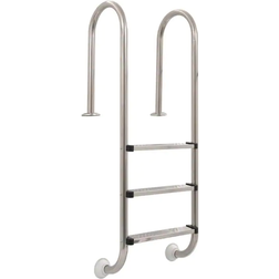 vidaXL Scaletta per Piscina 3 Gradini in Acciaio Inox 304 120 cm