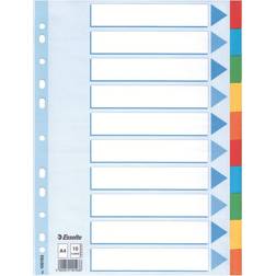 Esselte Divider Cardboard A4 10 Tabs