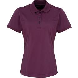 Premier Coolchecker Pique Polo Shirt - Aubergine