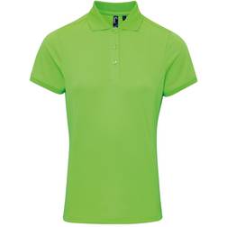 Premier Coolchecker Pique Polo Shirt - Neon Green