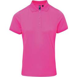 Premier Coolchecker Pique Polo Shirt - Neon Pink