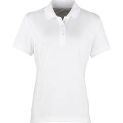 Premier Coolchecker Pique Polo Shirt - White