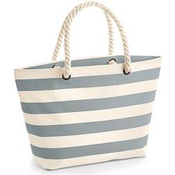 Westford Mill Nautical Beach Bag - Natural/Grey