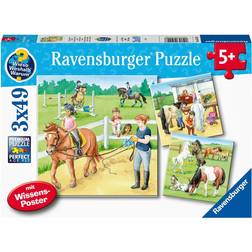 Ravensburger A Day at The Riding School 3x49 Pieces