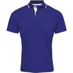 Premier Herencontrast Coolchecker Polo Shirt - Blauw