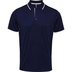 Premier Herencontrast Coolchecker Polo Shirt - Navy