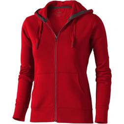 Elevate Ladies Arora Hooded Full Zip Sweater - Red