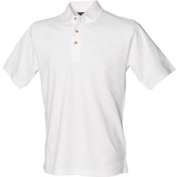 Henbury Classic Plain Polo Shirt - White