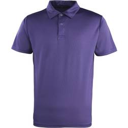 Premier Coolchecker Studded Plain Polo Shirt - Purple