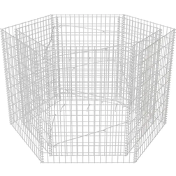 vidaXL Jardinière À Gabion Hexagonale 160x140x100 cm ∅18cm
