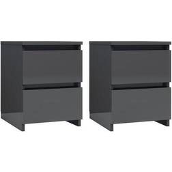 vidaXL Engineered Wood Sängbord 30x30cm 2st