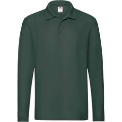 Fruit of the Loom Premium Long Sleeve Polo Shirt - Forest Green