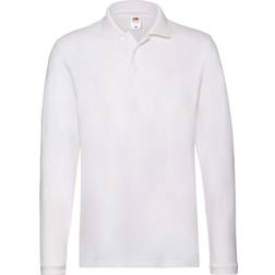 Fruit of the Loom Premium Long Sleeve Polo Shirt - White