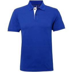 ASQUITH & FOX Classic Fit Contrast Polo Shirt - Royal/White