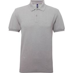 ASQUITH & FOX Performance Blend Short Sleeve Polo Shirt - Heather Grey