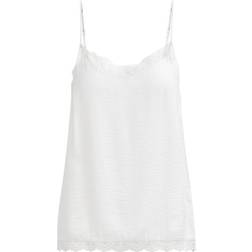 Vila Lace Spaghetti Strap Top - White/Cloud Dancer