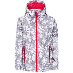 Trespass Kid's Qikpac Waterproof Camo Print Packaway Jacket - White Camo