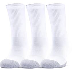 Under Armour Heatgear Crew Socks 3-pack Unisex - White/ Steel